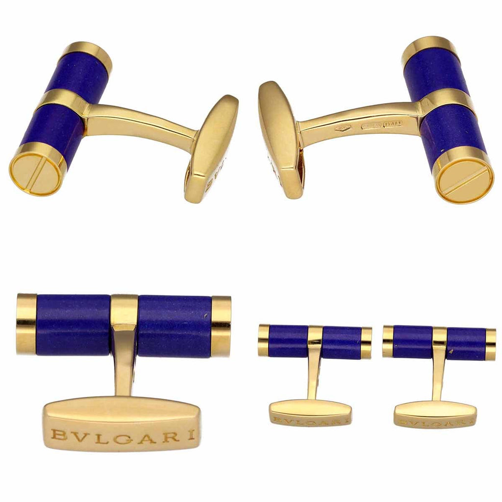 BVLGARI Lapis lazuli Gold Cuffs