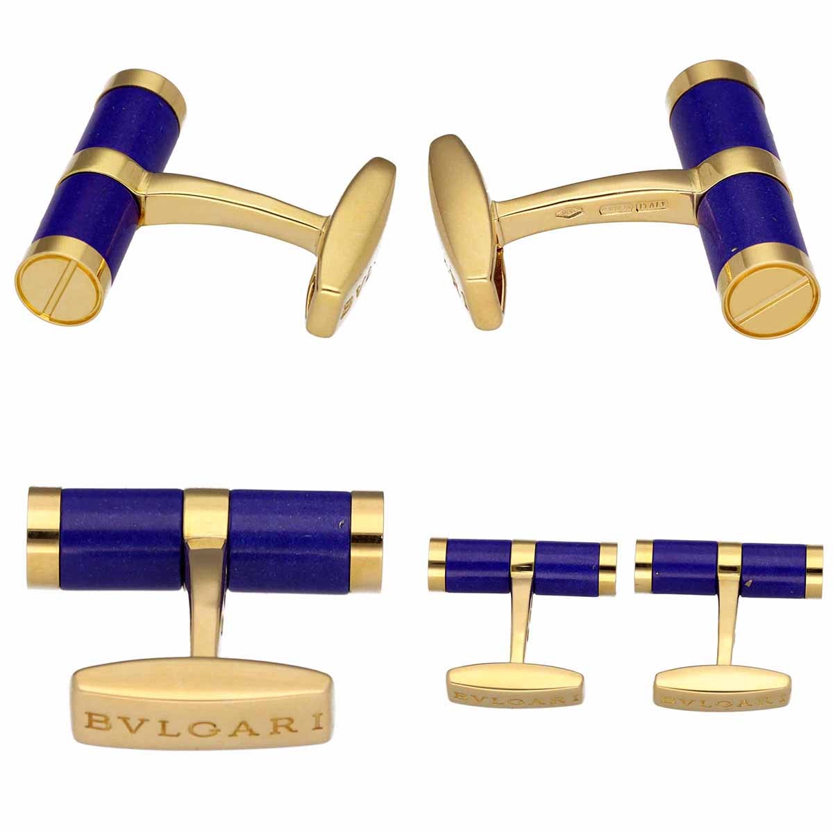 BVLGARI Lapis lazuli Gold Cuffs