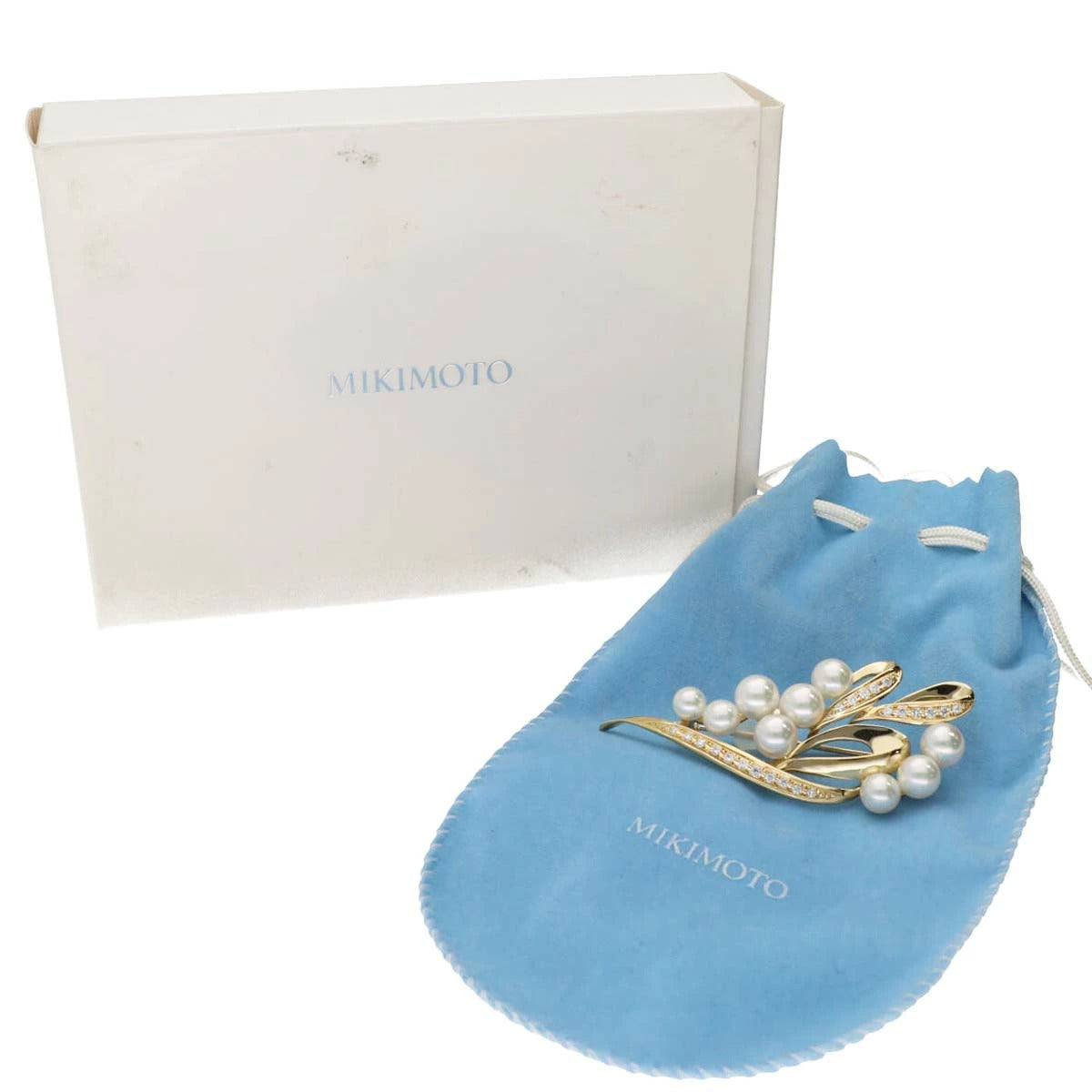 MIKIMOTO Pearl Diamonds brooch