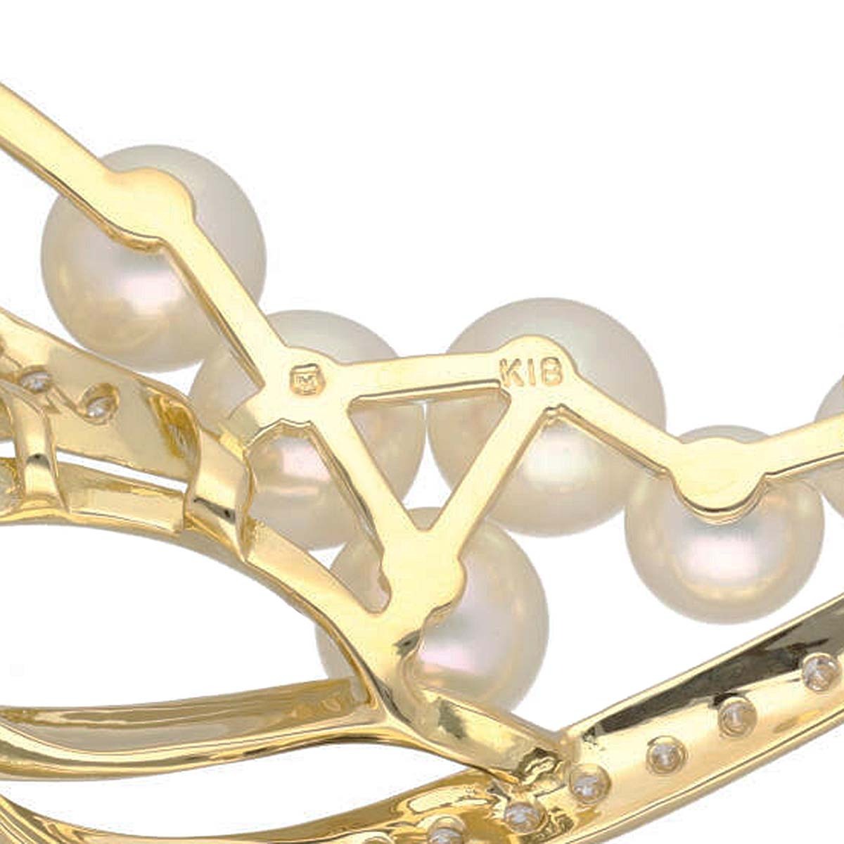 MIKIMOTO Pearl Diamonds brooch