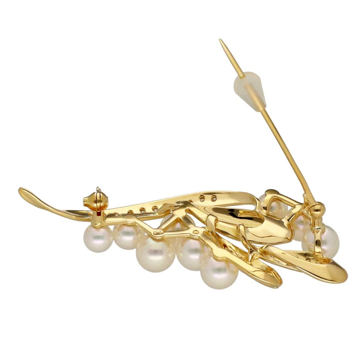 MIKIMOTO Pearl Diamonds brooch