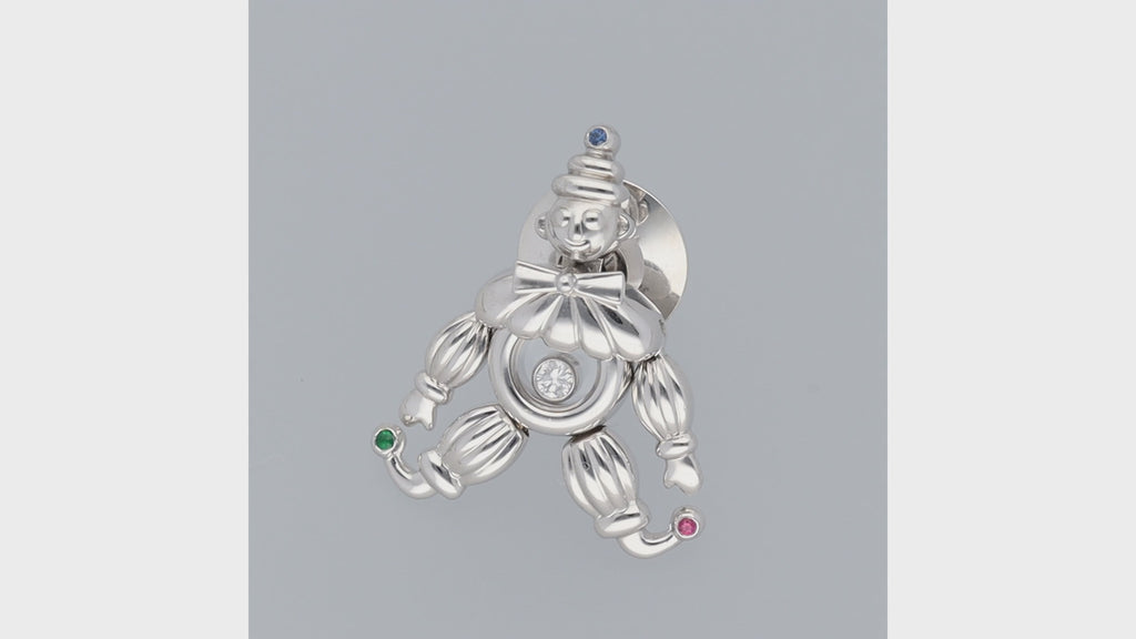 Chopard Happy diamond pin brooch clown