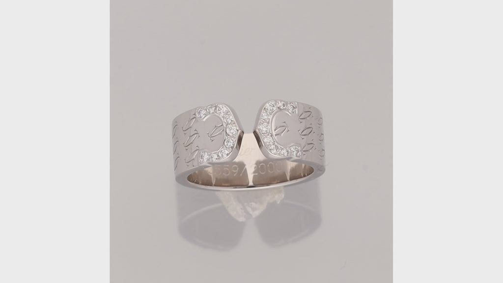 Cartier 2C Monogram Diamond Ring