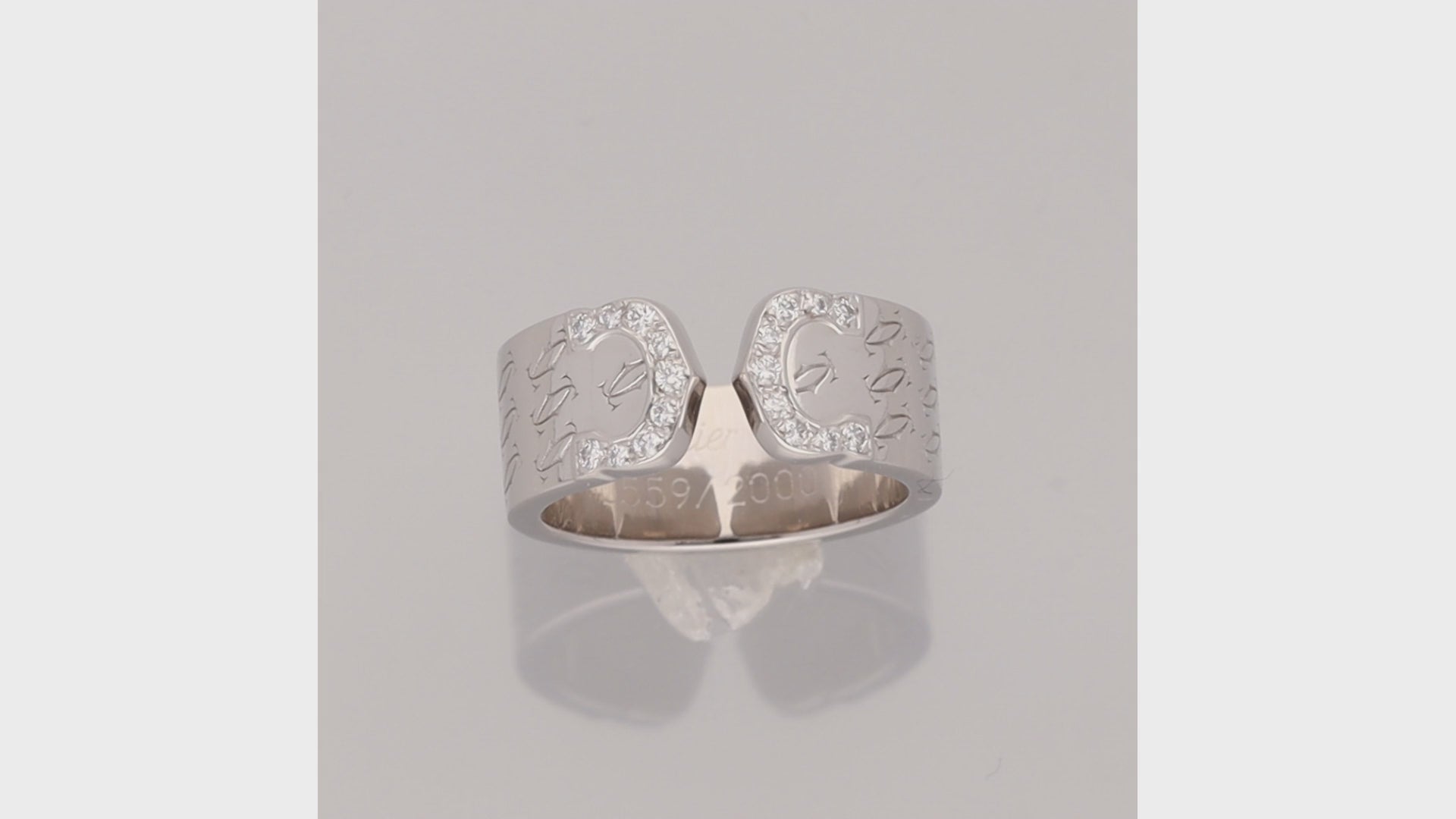 Cartier 2C Monogram Diamond Ring